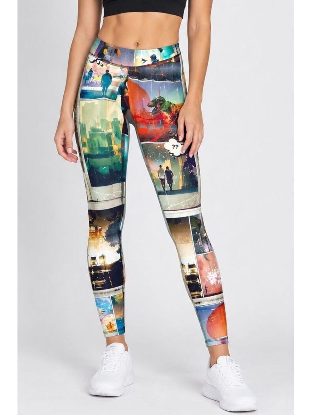 Niyama Sol Barefoot Roboto Leggings Womens S Small NWT Art Photo Print Yoga RPET